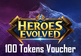 Heroes Evolved Mobile - 100 Tokens GalaxyLink Voucher
