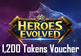 Heroes Evolved Mobile - 1,200 Tokens GalaxyLink Voucher