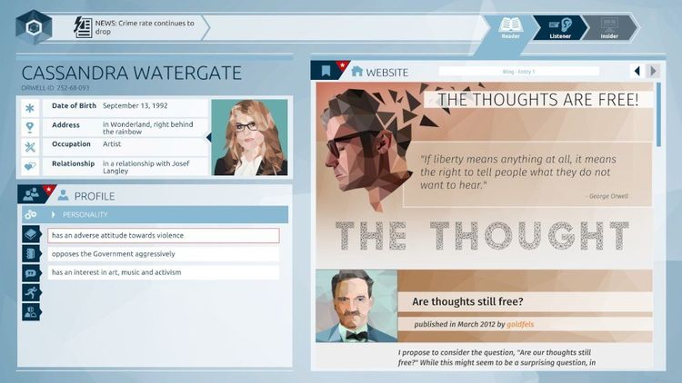 Orwell: Keeping an Eye On You Steam CD Key