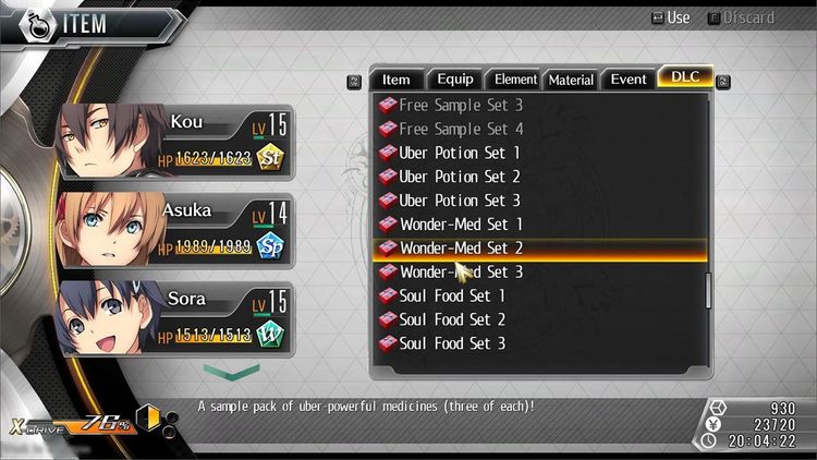 Tokyo Xanadu eX+ - Item Bundle DLC Steam CD Key