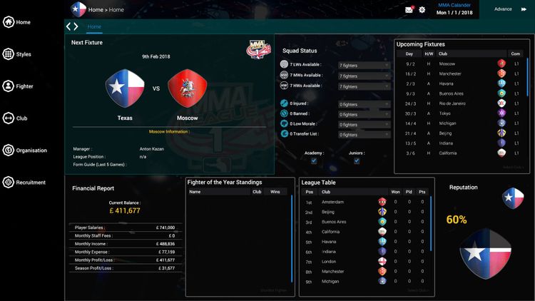 MMA Team Manager Steam CD Key