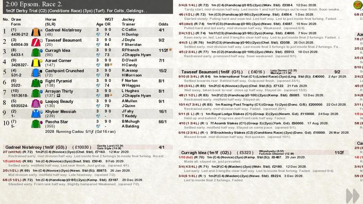 Starters Orders 7 Horse Racing Steam CD Key