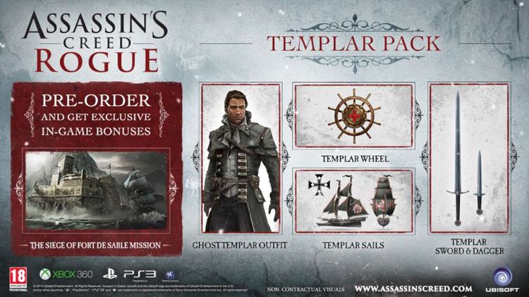 Assassin's Creed Rogue - Master Templar Pack DLC EU PS3 CD Key