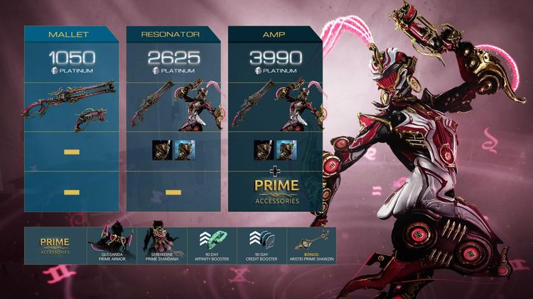 Warframe Octavia Prime Access: Resonator Pack DLC Manual Delivery