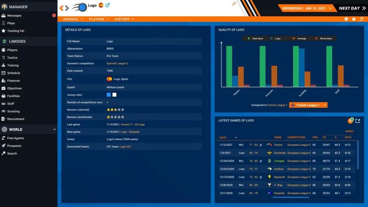 Pro Basketball Manager 2021 Steam CD Key