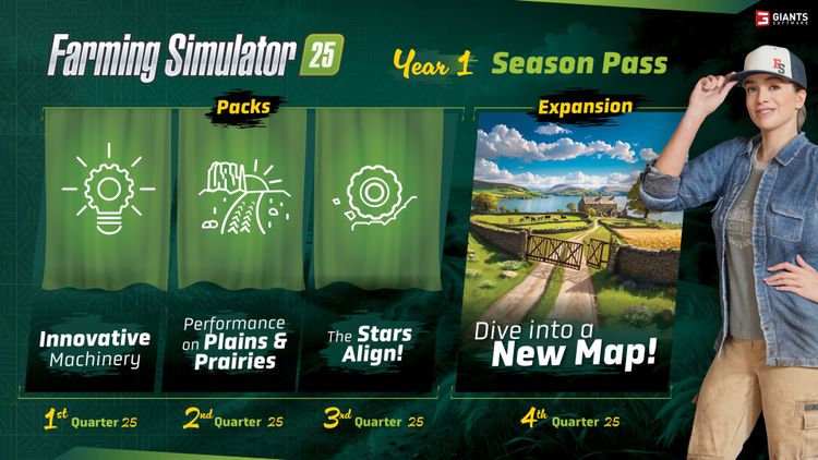 Farming Simulator 25 - Year 1 Season Pass DLC EU PC Steam CD Key