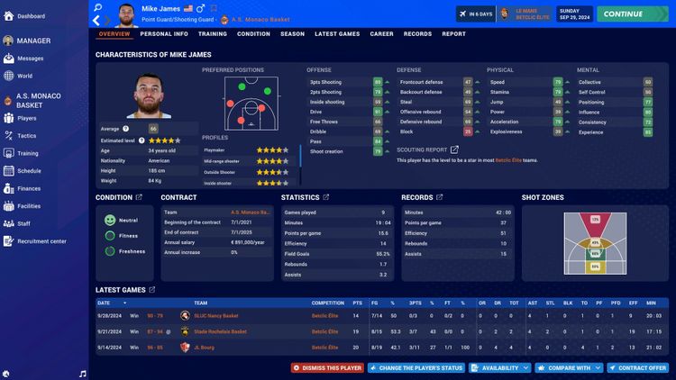 Pro Basketball Manager 2025 PC Steam CD Key 