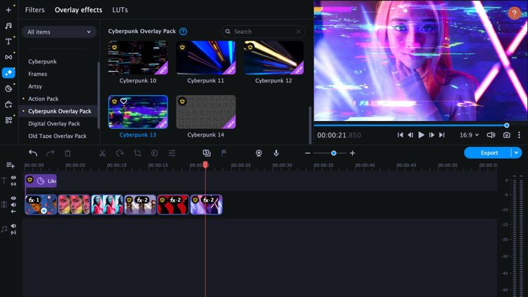 Movavi Video Editor 2025 - Cyberpunk Overlay Pack DLC PC Steam Key