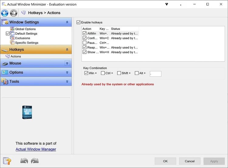 Actual Tools - Actual Window Minimizer 8 PC CD Key