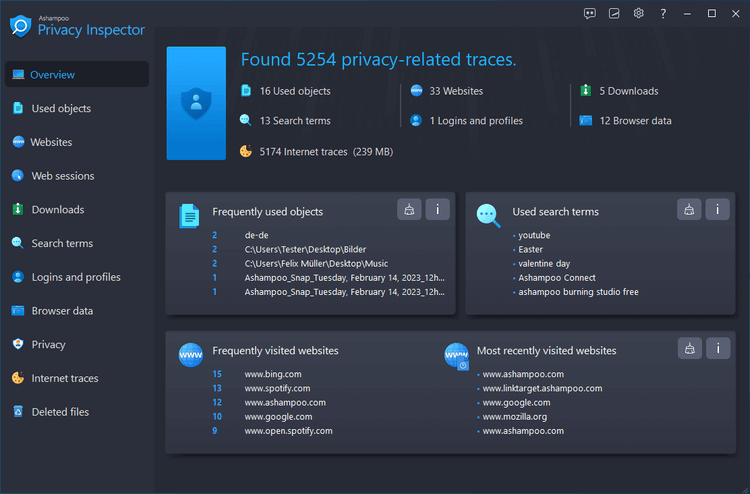 Ashampoo Privacy Inspector Activation Key