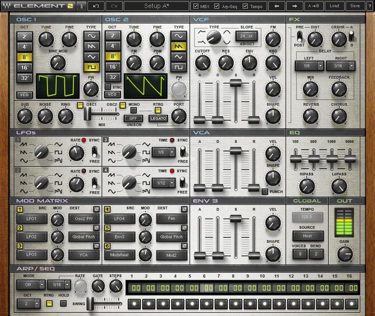 Waves Element 2.0 Virtual Analog Synth PC/MAC CD Key