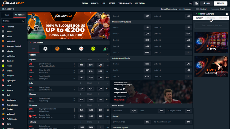 Galaxy.bet €200 voucher