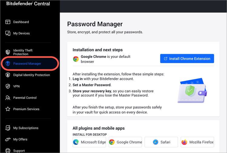 Bitdefender Password Manager 2026 DAH Key (1 Year / 1 Account)