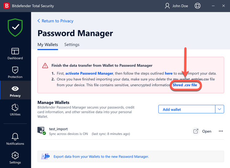 Bitdefender Password Manager 2026 DAH Key (1 Year / 1 Account)