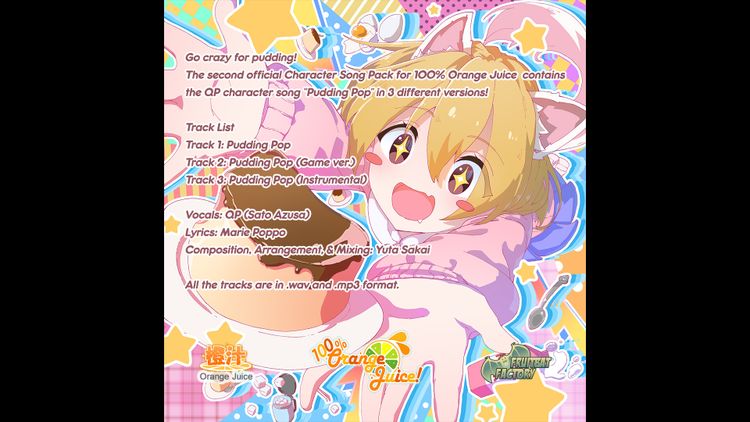 100% Orange Juice - Character Song Pack: Pudding Pop DLC Steam CD Key