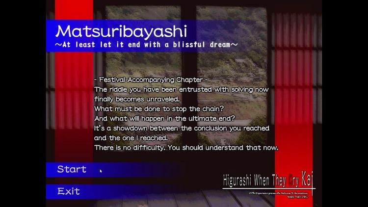 Higurashi When They Cry Hou - Ch.8 Matsuribayashi Steam CD Key